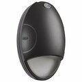 Nuvo Oval Small Emergency Wall Pack, LED, CCT Selectable, Photocell, Black Finish 65/881